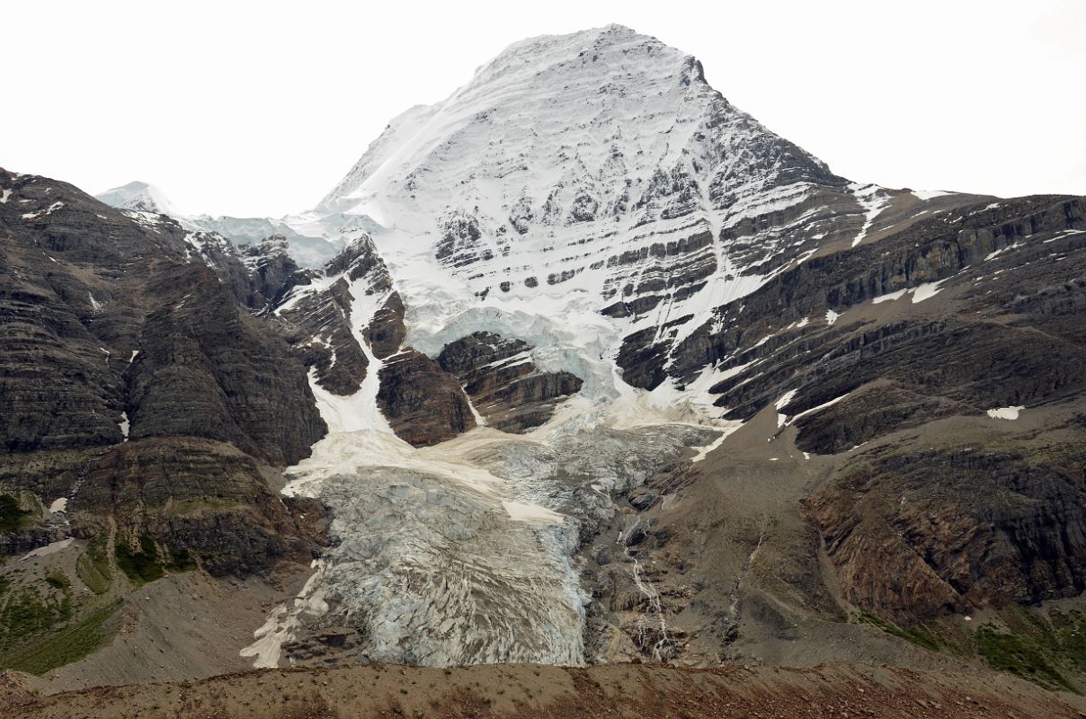19 Mount Robson North and Emperor Faces, Mist Glacier From Berg Lake Trail Just After Berg Lake